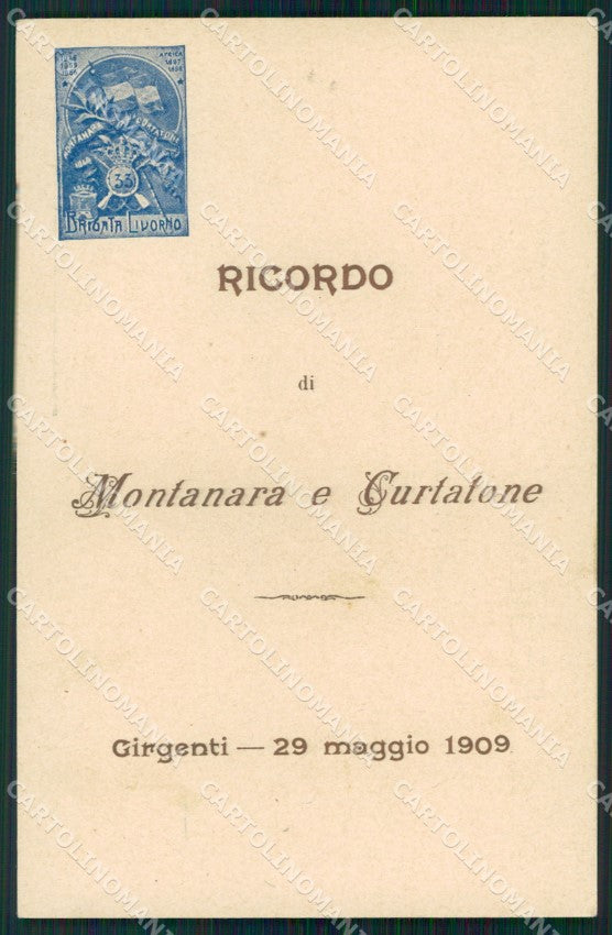 Militari 33º Reggimento Fanteria Brigata Livorno Agrigento 1909 cartolina XF4774 – fronte