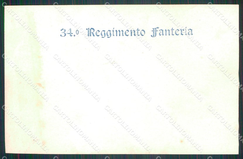 Militari Reggimentali 34º Reggimento Fanteria cartolina XF4778 – retro