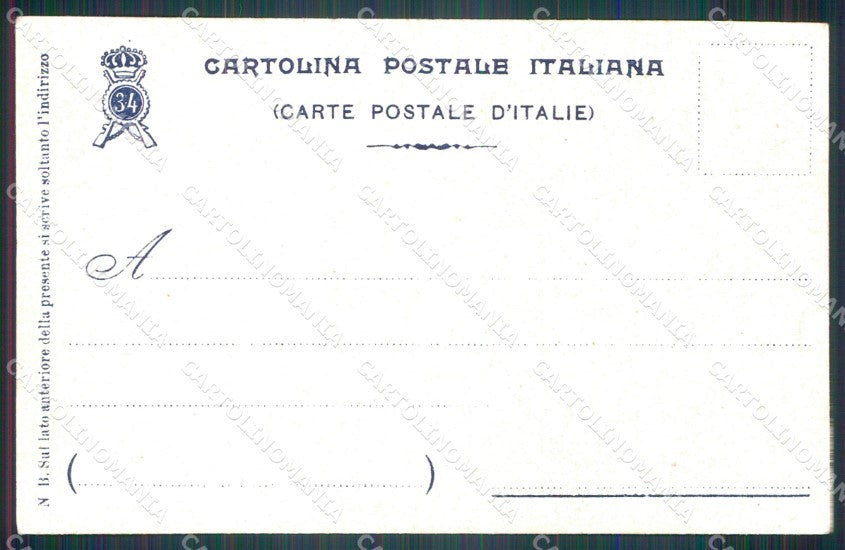 Militari Reggimentali 34º Reggimento Fanteria 1904 cartolina XF4790 – retro