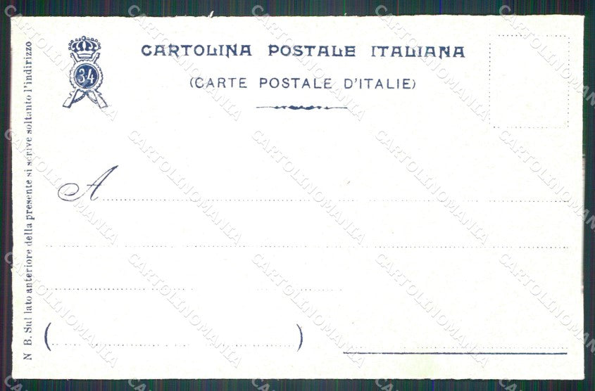 Militari Reggimentali 34º Reggimento Fanteria 1904 cartolina XF4795 – retro
