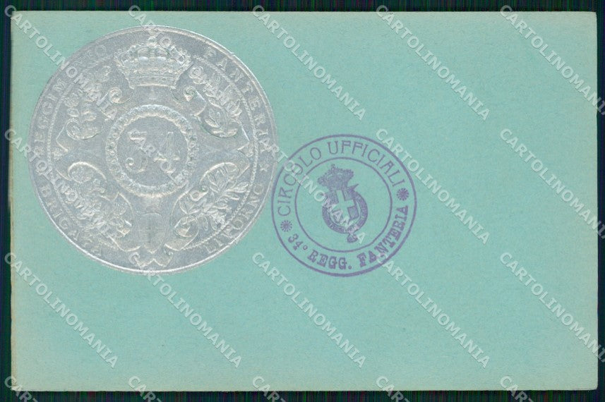 Militari Reggimentali 34º Reggimento Fanteria Brigata Livorno cartolina XF4798 – fronte