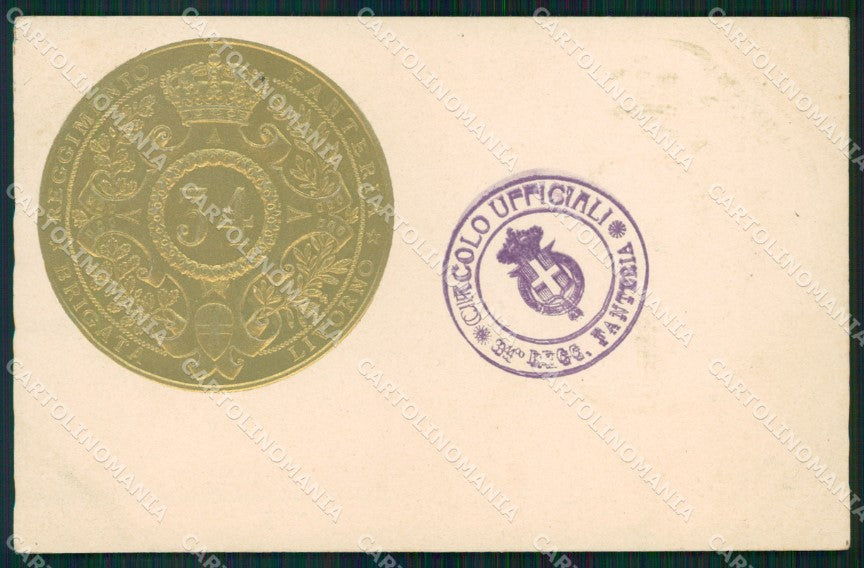 Militari Reggimentali 34º Reggimento Fanteria Brigata Livorno cartolina XF4801 – fronte