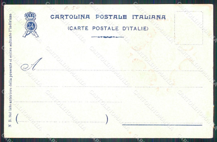 Militari Reggimentali 34º Reggimento Fanteria Brigata Livorno cartolina XF4801 – retro