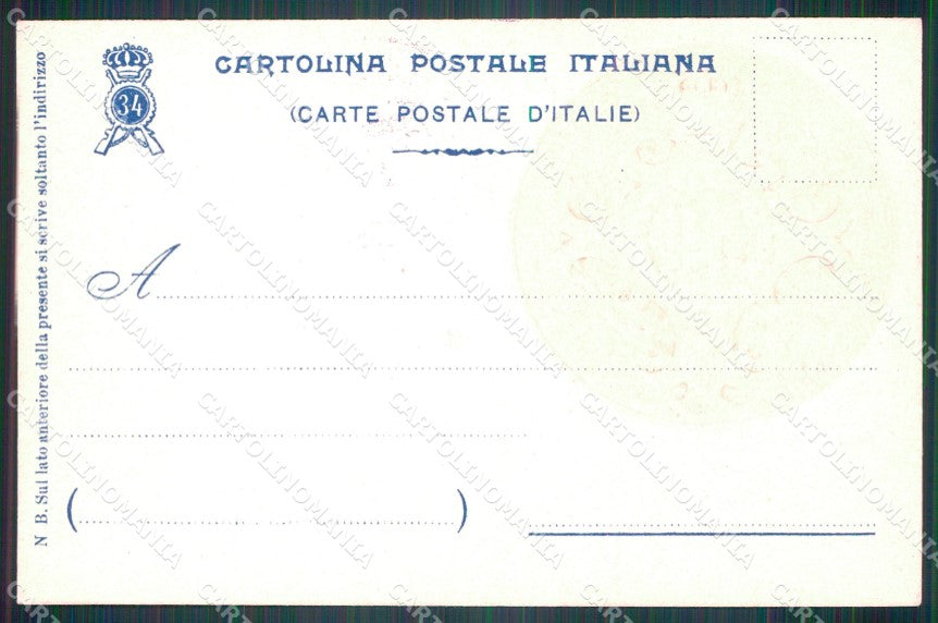 Militari Reggimentali 34º Reggimento Fanteria Brigata Livorno cartolina XF4809 – retro