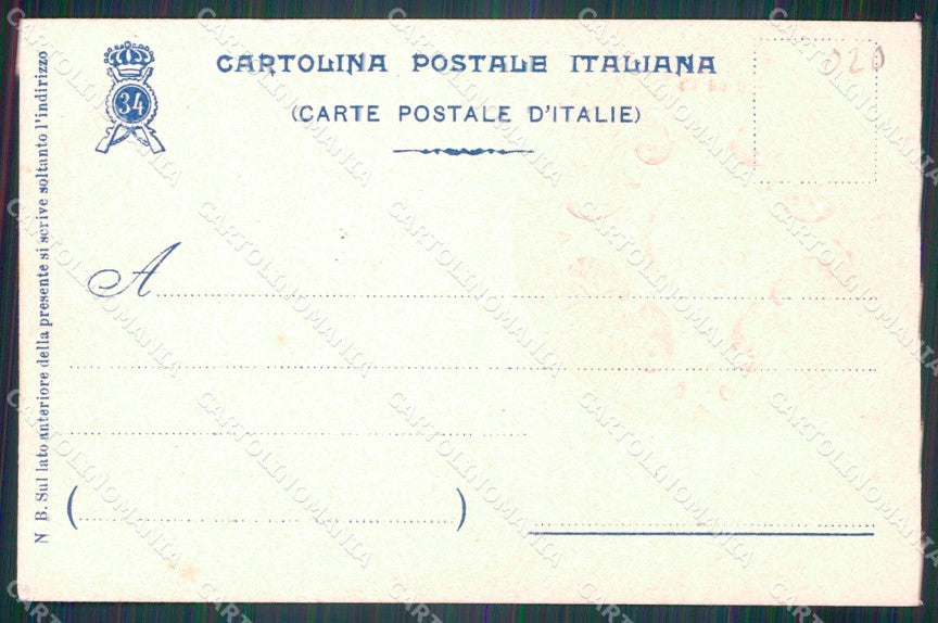 Militari Reggimentali 34º Reggimento Fanteria Brigata Livorno cartolina XF4810 – retro