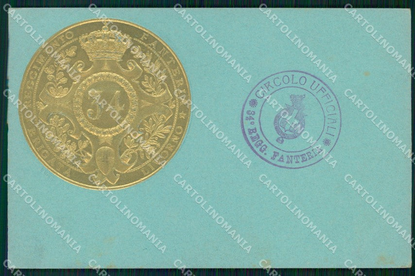 Militari Reggimentali 34º Reggimento Fanteria Brigata Livorno cartolina XF4811 – fronte
