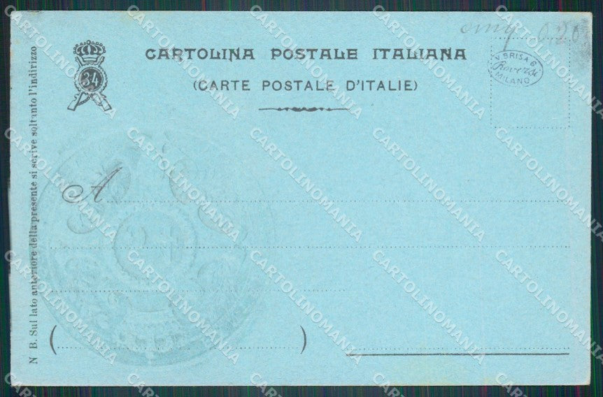 Militari Reggimentali 34º Reggimento Fanteria Brigata Livorno cartolina XF4811 – retro