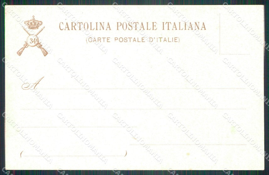 Militari Reggimentali 34º Reggimento Fanteria Brigata Livorno cartolina XF4821 – retro