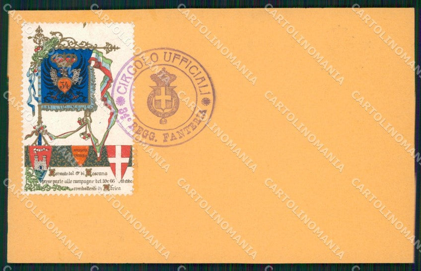 Militari Reggimentali 34º Reggimento Fanteria Brigata Livorno cartolina XF4825 – fronte