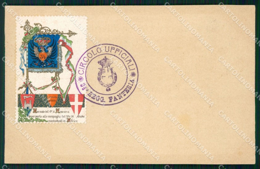 Militari Reggimentali 34º Reggimento Fanteria Brigata Livorno cartolina XF4826 – fronte