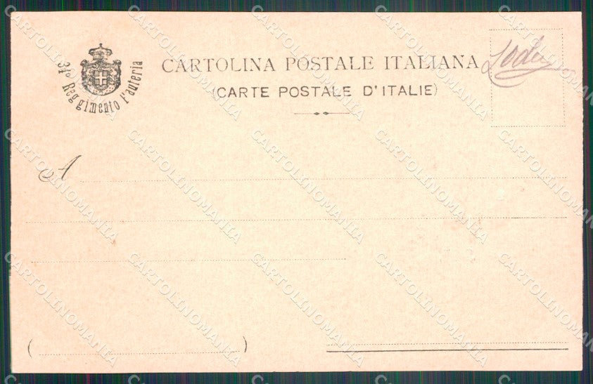 Militari Reggimentali 34º Reggimento Fanteria Brigata Livorno cartolina XF4826 – retro