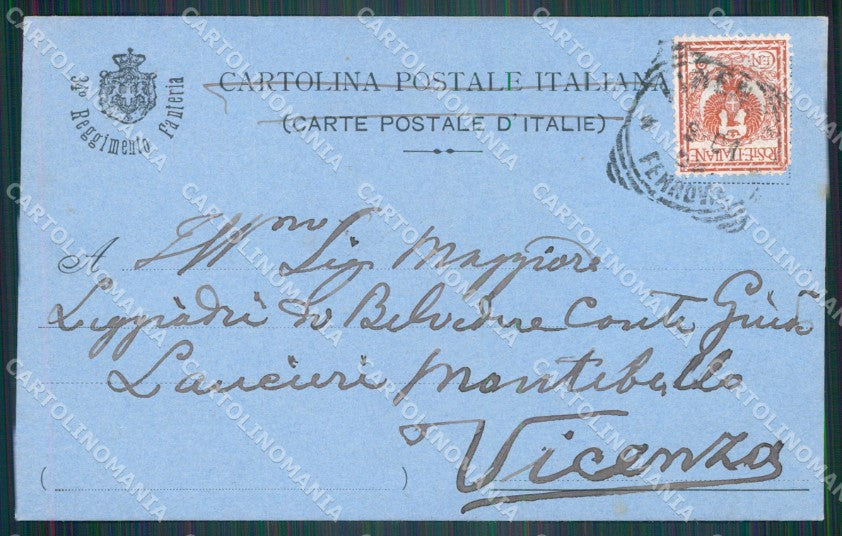 Militari Reggimentali 34º Reggimento Fanteria Brigata Livorno cartolina XF4827 – retro