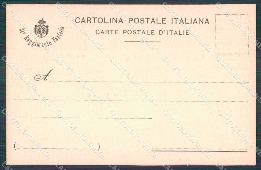 Militari Reggimentali 34º Reggimento Fanteria cartolina XF4829 – retro