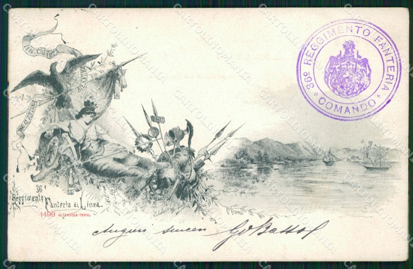 Militari Reggimentali 36º Reggimento Fanteria Alterocca 1499 cartolina XF4849 – fronte
