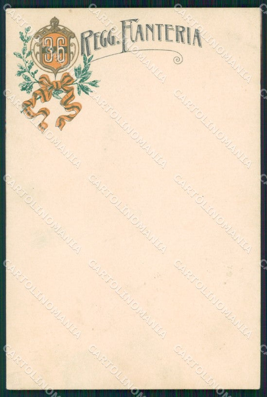 Militari Reggimentali 36º Reggimento Fanteria cartolina XF4851 – fronte