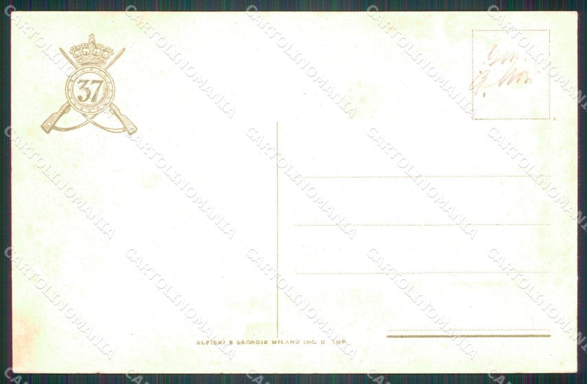 Militari Reggimentali 37º Reggimento Fanteria cartolina XF4854 – retro