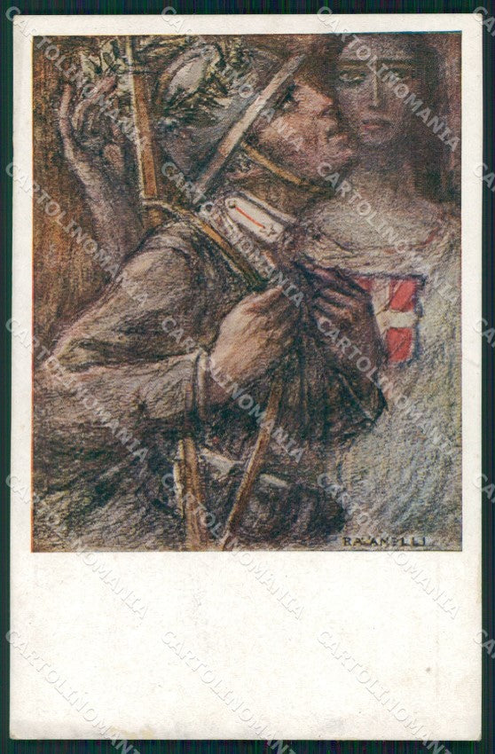 Militari Reggimentali 39º Reggimento Fanteria WWI Ravanelli cartolina XF4873 – fronte