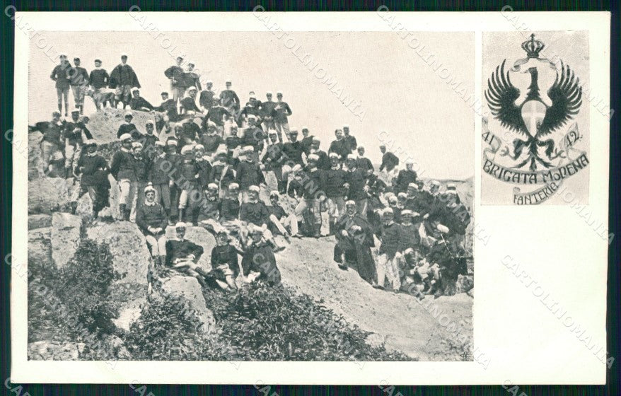 Militari 41º 42º Reggimento Fanteria Brigata Modena cartolina XF4896 – fronte