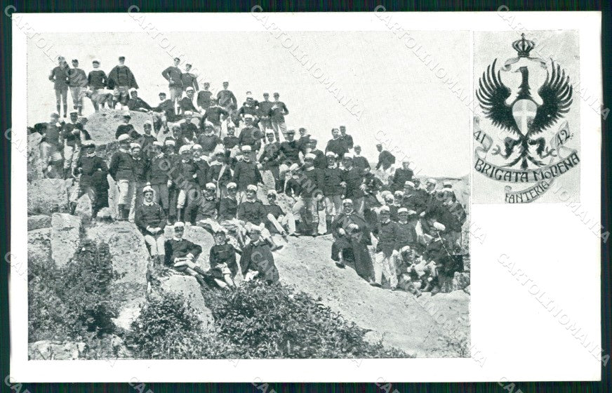 Militari 41º 42º Reggimento Fanteria Brigata Modena cartolina XF4897 – fronte