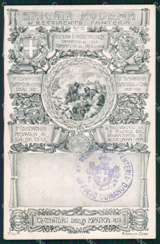 Militari 41º Reggimento Fanteria Avigliana Alterocca 3510 cartolina XF4899 – fronte