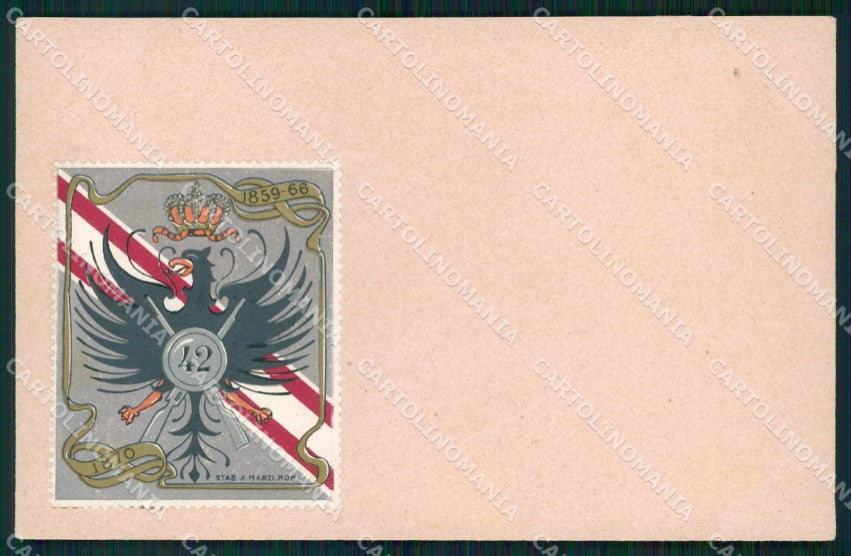 Militari Reggimentali 42º Reggimento Fanteria cartolina XF4908 – fronte