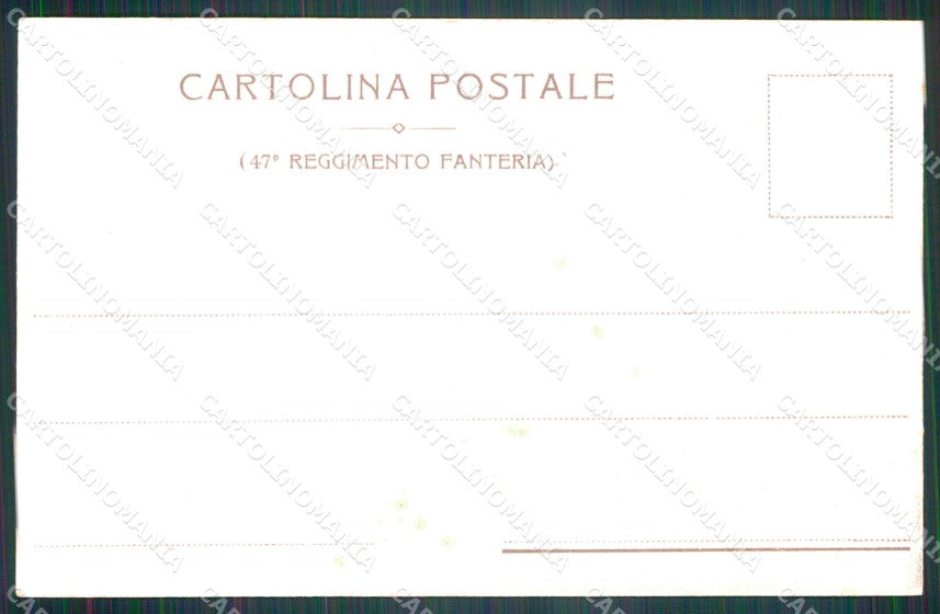 Militari Reggimentali 47º Reggimento Fanteria cartolina XF4962 – retro