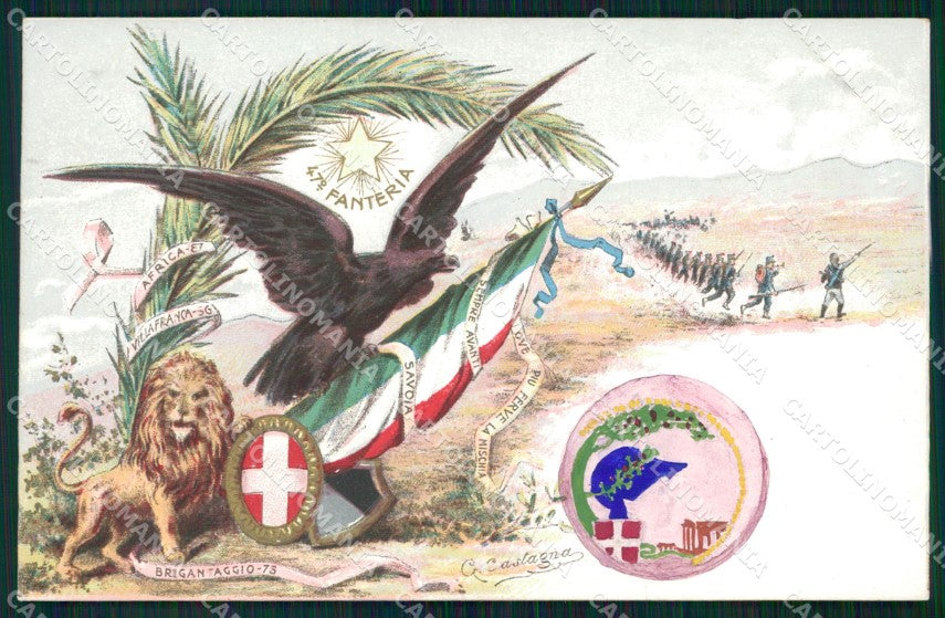 Militari Reggimentali 47º Reggimento Fanteria cartolina XF4966 – fronte