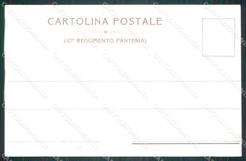 Militari Reggimentali 47º Reggimento Fanteria cartolina XF4966 – retro
