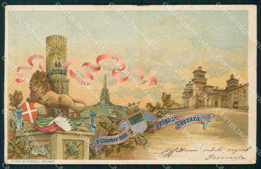 Militari Reggimentali 48º Reggimento Fanteria PIEGHINA cartolina XF4968 – fronte