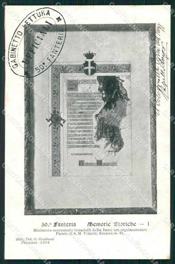 Militari Reggimentali 50º Reggimento Fanteria Memorie Storiche cartolina XF4996 – fronte