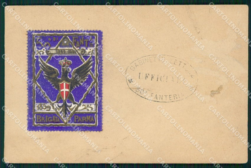 Militari 50º Reggimento Fanteria Brigata Parma ABRASA cartolina XF5009 – fronte