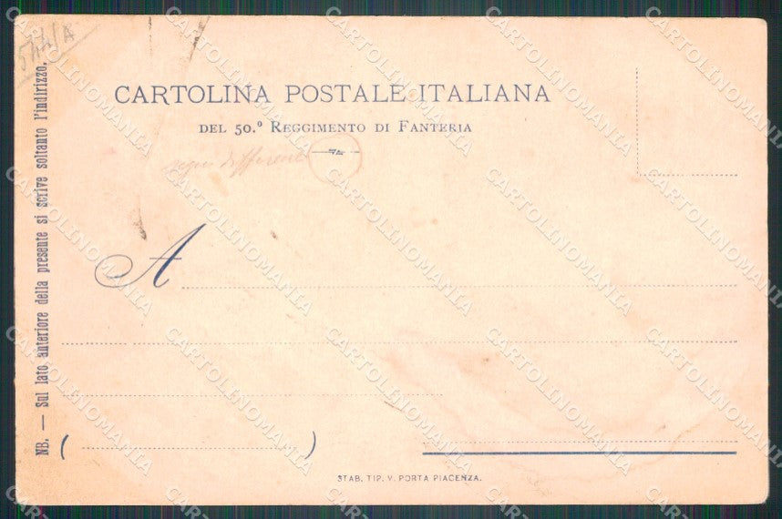 Militari 50º Reggimento Fanteria Brigata Parma ABRASA cartolina XF5009 – retro