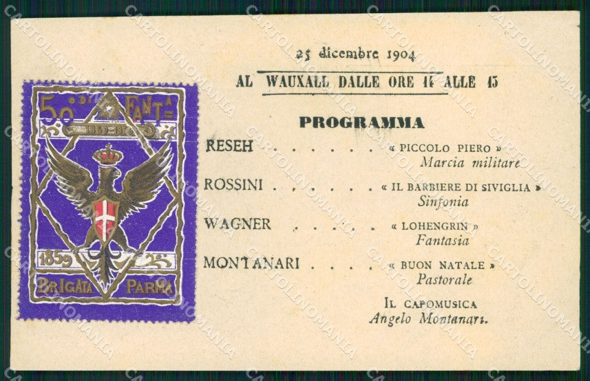 Militari 50º Reggimento Fanteria Programma Musicale cartolina XF5014 – fronte