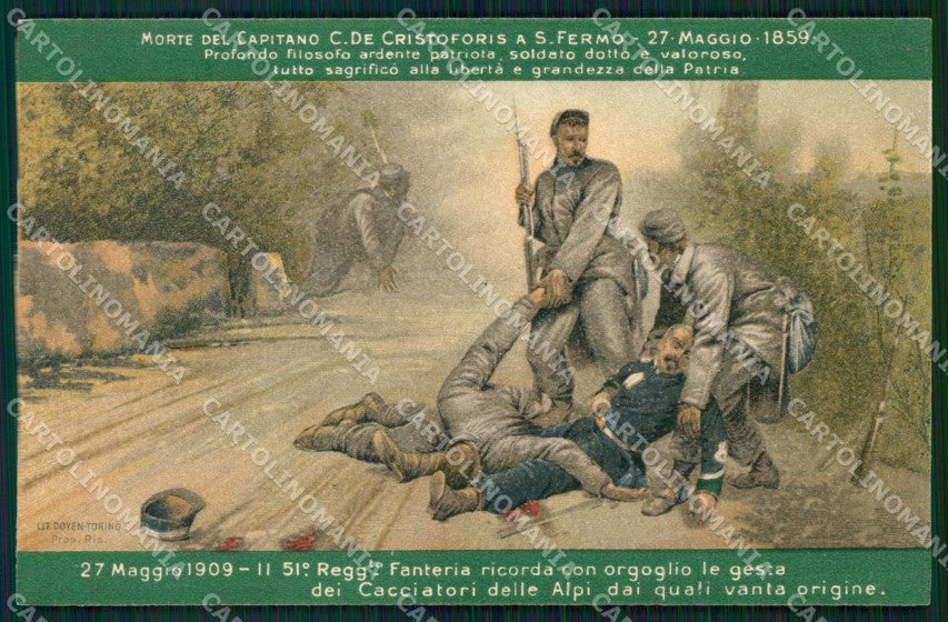 Militari Reggimentali 51º Reggimento Fanteria 1915 cartolina XF5027 – fronte