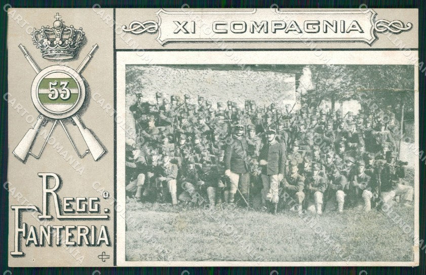 Militari 53º Reggimento Fanteria XI Compagnia STRAPPO cartolina XF5040 – fronte