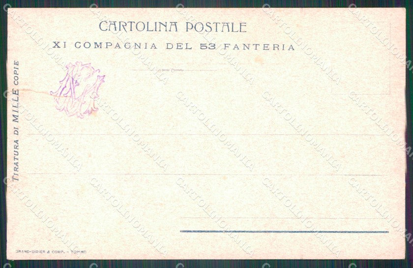 Militari 53º Reggimento Fanteria XI Compagnia STRAPPO cartolina XF5040 – retro