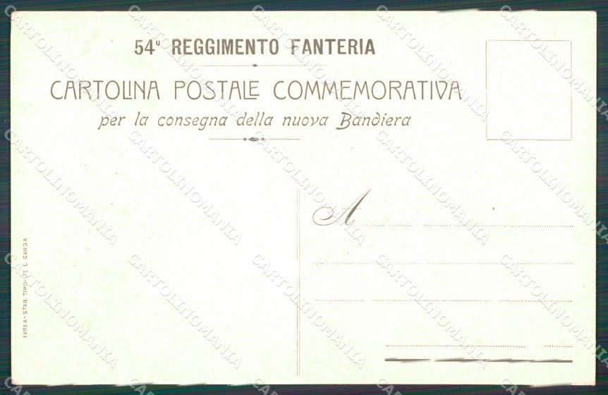 Militari 54º Reggimento Fanteria Commemorativa PIEGHINA cartolina XF5050 – retro