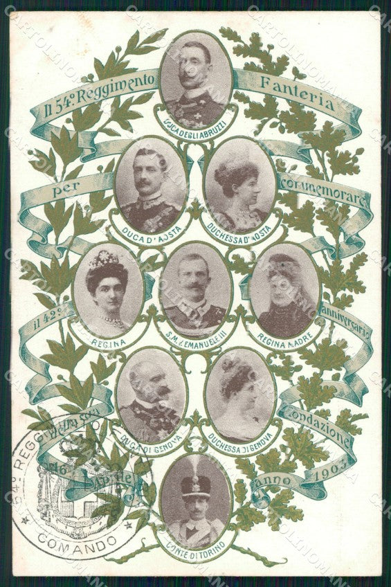 Militari Reggimentali 54º Reggimento Fanteria Savoia cartolina XF5063 – fronte