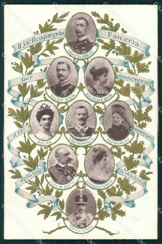 Militari Reggimentali 54º Reggimento Fanteria Savoia cartolina XF5064 – fronte