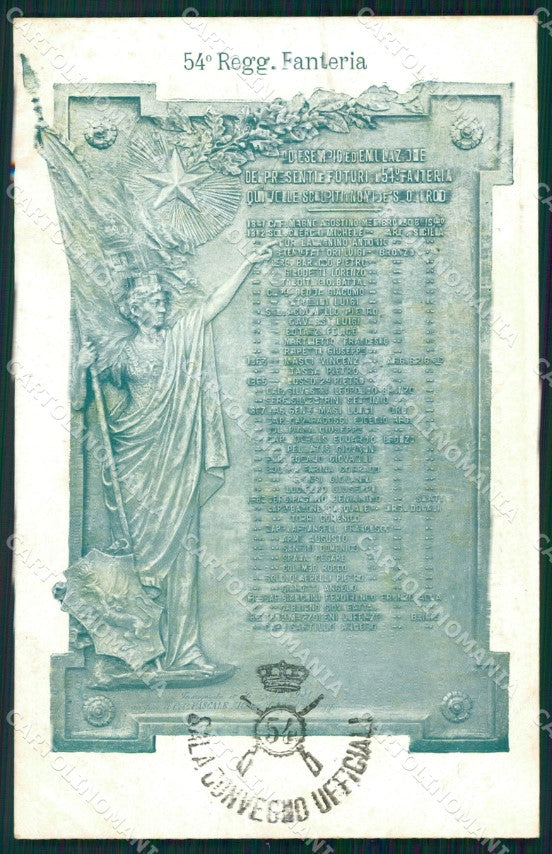 Militari Reggimentali 54º Reggimento Fanteria cartolina XF5071 – fronte