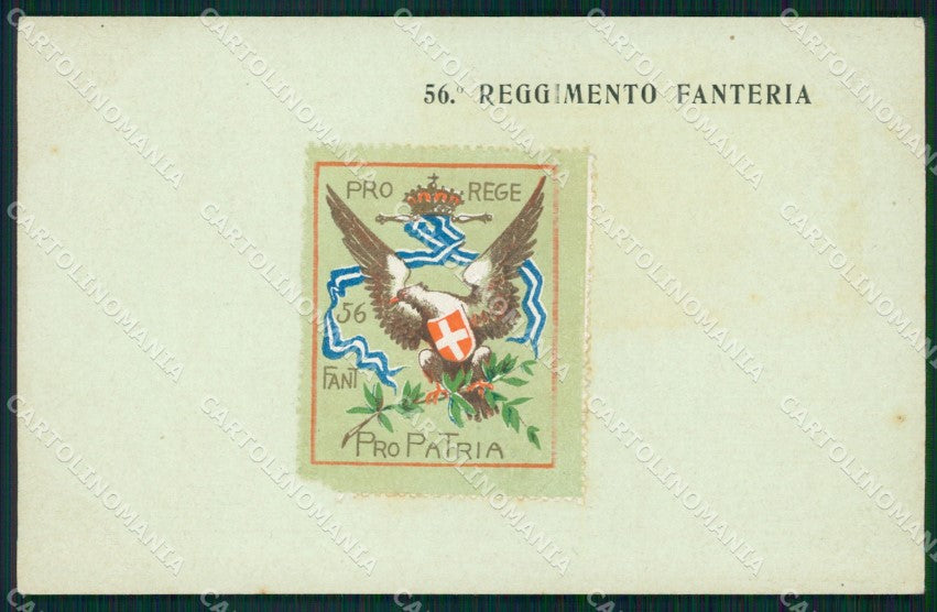 Militari Reggimentali 56º Reggimento Fanteria cartolina XF5096 – fronte