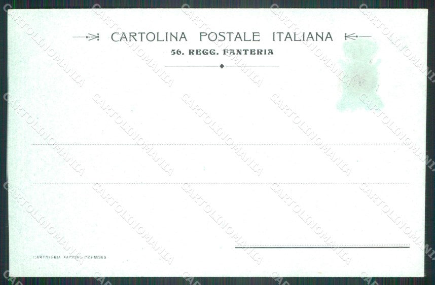 Militari Reggimentali 56º Reggimento Fanteria cartolina XF5109 – retro