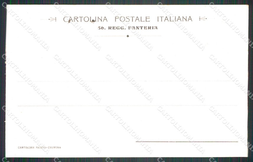 Militari Reggimentali 56º Reggimento Fanteria cartolina XF5110 – retro