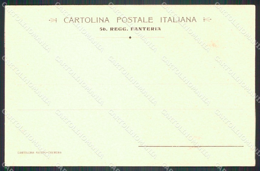 Militari Reggimentali 56º Reggimento Fanteria cartolina XF5111 – retro