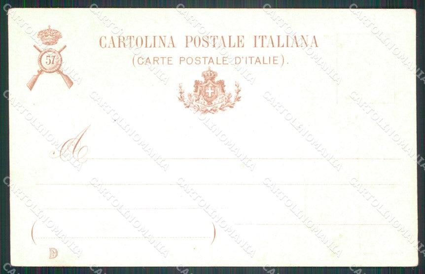 Militari Reggimentali 57º Reggimento Fanteria Teramo cartolina XF5119 – retro