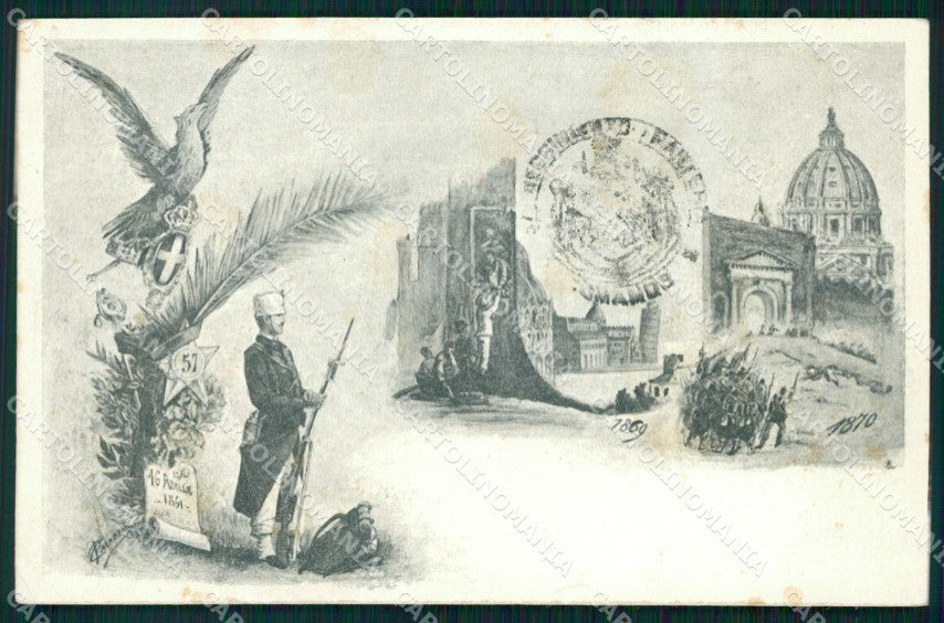 Militari Reggimentali 57º Reggimento Fanteria cartolina XF5123 – fronte