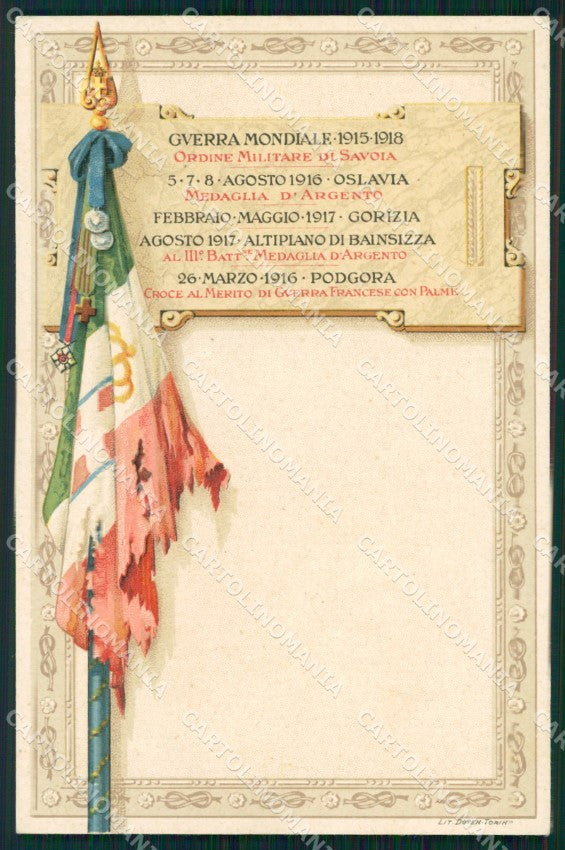 Militari Reggimentali 58º Reggimento Fanteria cartolina XF5132 – fronte