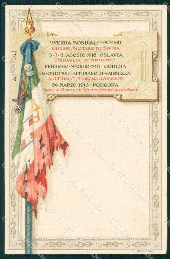 Militari Reggimentali 58º Reggimento Fanteria cartolina XF5136 – fronte