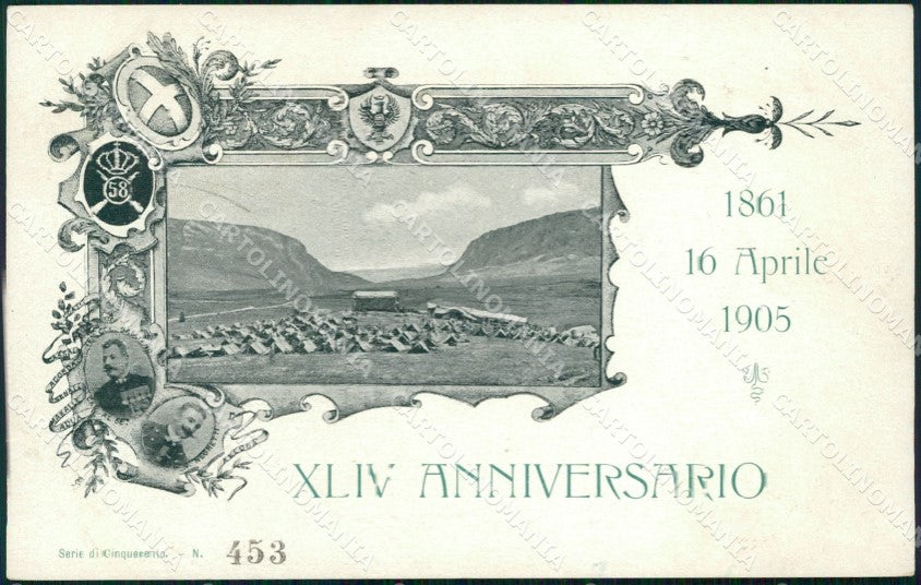Militari Reggimentali 58º Reggimento Fanteria serie 453/500 cartolina XF5143 – fronte