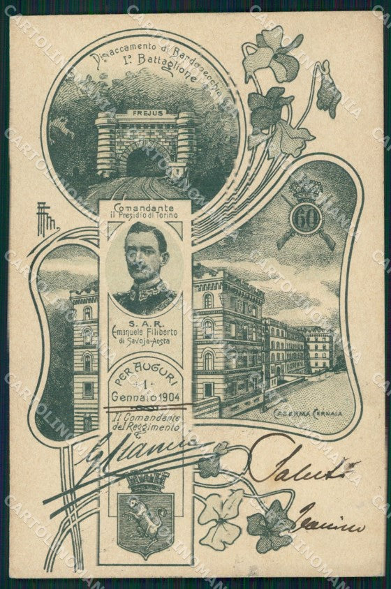 Militari 60º Reggimento Fanteria Torino Caserma Cernaia cartolina XF5162 – fronte